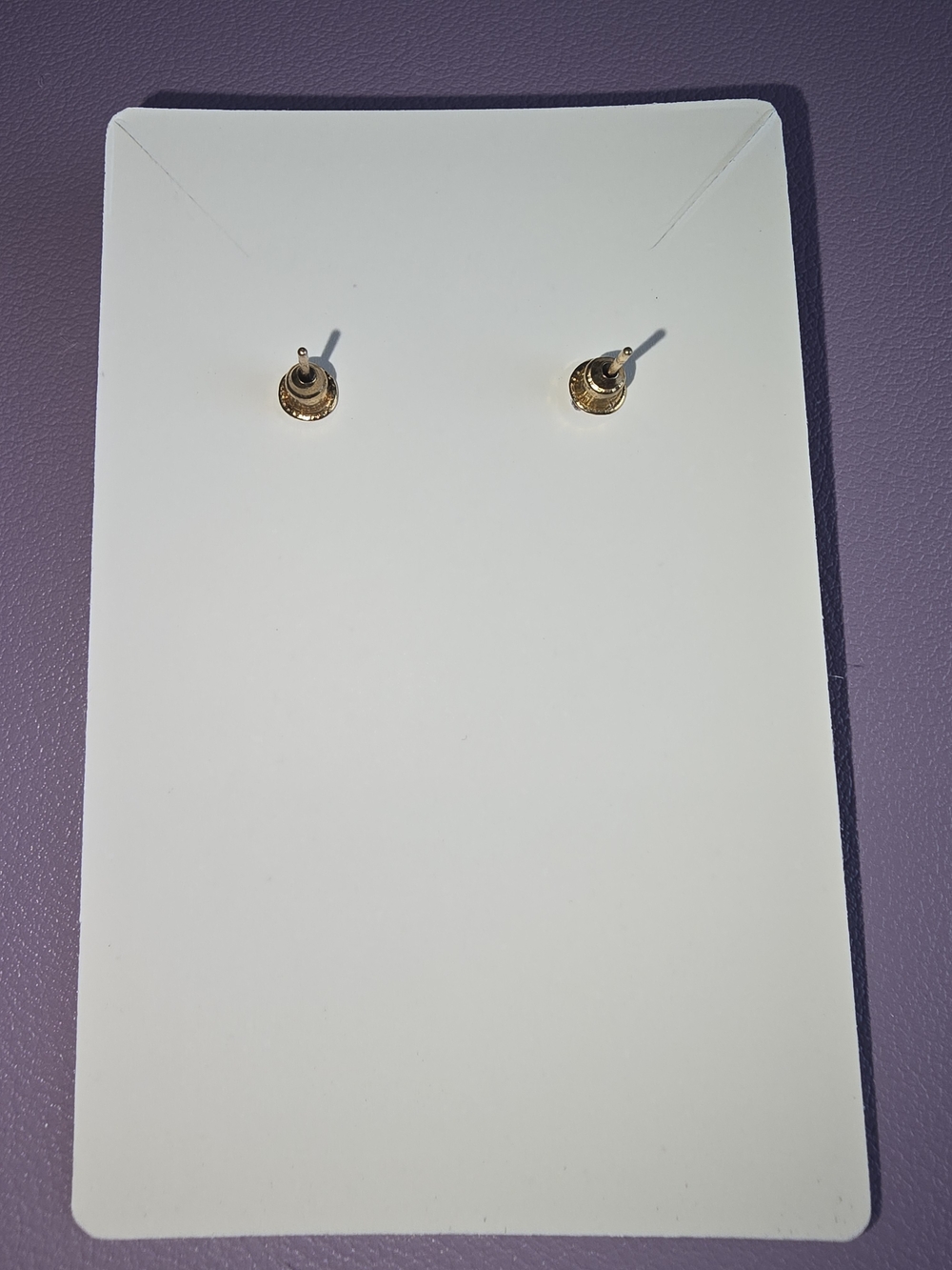 Gold-Tone Pearl Circle Stud Earrings - Cream Pearl - Picture 3 of 4